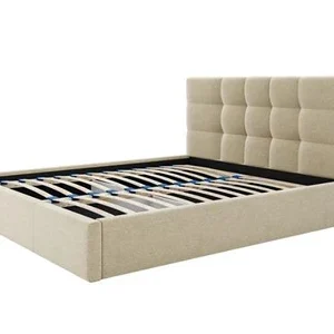 Lit 2 Places Lit Coffre 160 X 200 Cm - Tissu - Beige - Eliava