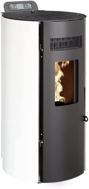 Poêle à granulés étanche LEANDRO 9 + kit de conduits de ventilation (sortie frontale) – Blanc – Image 3