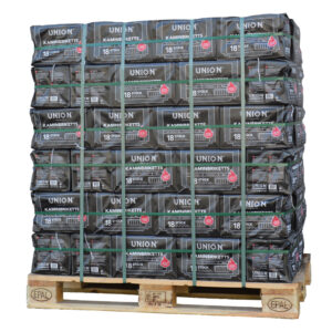 Briquettes de bois de ruf mixtes + palette de briquettes