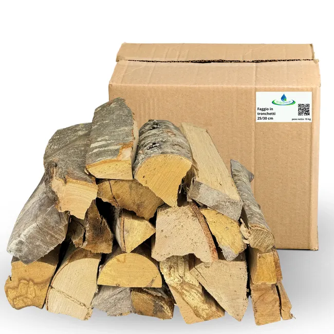 BOIS DE HÊTRE SEC en BÛCHES de 25 cm POUR POÊLES, CHEMINÉES ET BARBECUES